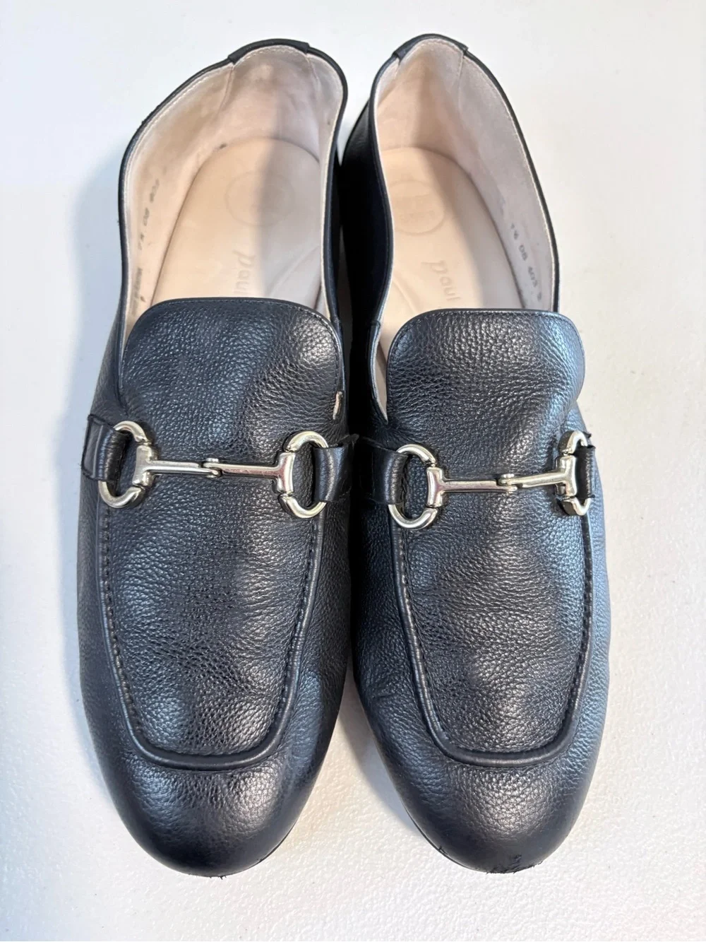 Paul Green Daphne Horsebit Loafers Black Leather Flats Comfort Shoes 7.5